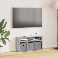   vidaXL Alacsony szekrény fiókkal Szürke Sonoma 72 x 22,5 x 38 cm