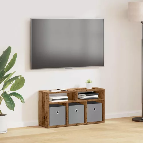 vidaXL Alacsony szekrény fiókkal Öreg fa 72 x 22,5 x 38 cm