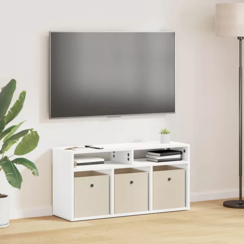 vidaXL Alacsony szekrény fiókkal Fehér 87 x 27,5 x 43 cm