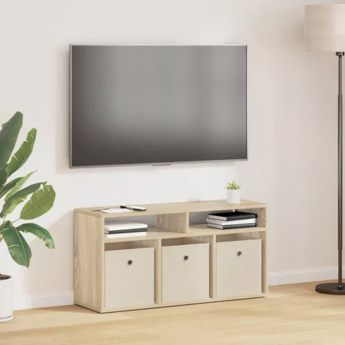 vidaXL Alacsony szekrény fiókkal Sonoma tölgy 87 x 27,5 x 43 cm