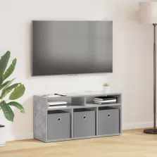   vidaXL Alacsony szekrény fiókkal Beton Szürke 87 x 27,5 x 43 cm