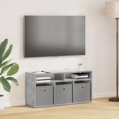 vidaXL Alacsony szekrény fiókkal Beton Szürke 87 x 27,5 x 43 cm