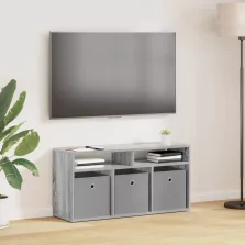   vidaXL Alacsony szekrény fiókkal Szürke Sonoma 87 x 27,5 x 43 cm