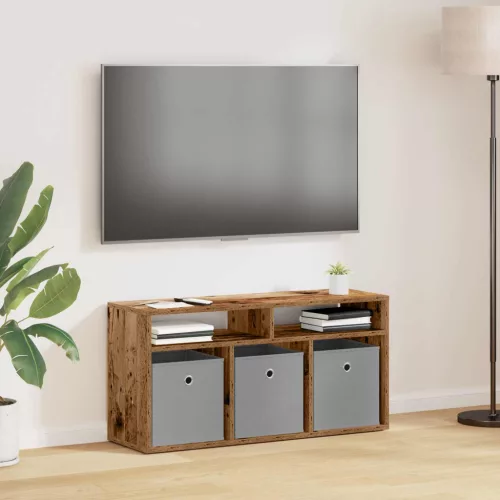 vidaXL Alacsony szekrény fiókkal Öreg fa 87 x 27,5 x 43 cm