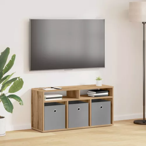 vidaXL Alacsony szekrény fiókkal Artisan tölgy 87 x 27,5 x 43 cm