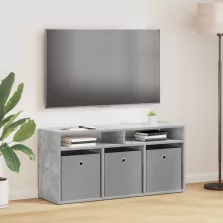   vidaXL Alacsony szekrény fiókkal Beton Szürke 102 x 32 x 48,5 cm