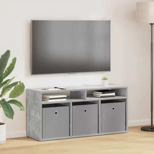 vidaXL Alacsony szekrény fiókkal Beton Szürke 102 x 32 x 48,5 cm