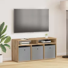   vidaXL Alacsony szekrény fiókkal Artisan tölgy 102 x 32 x 48,5 cm