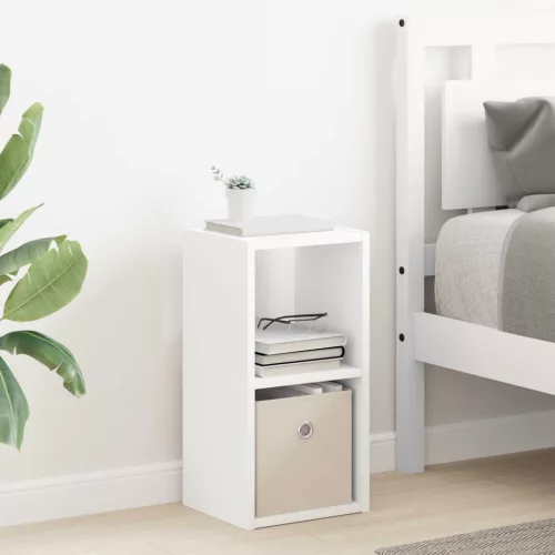 vidaXL Éjjeli asztal fiókkal Fehér 25,5 x 22 x 49,5 cm Faanyag