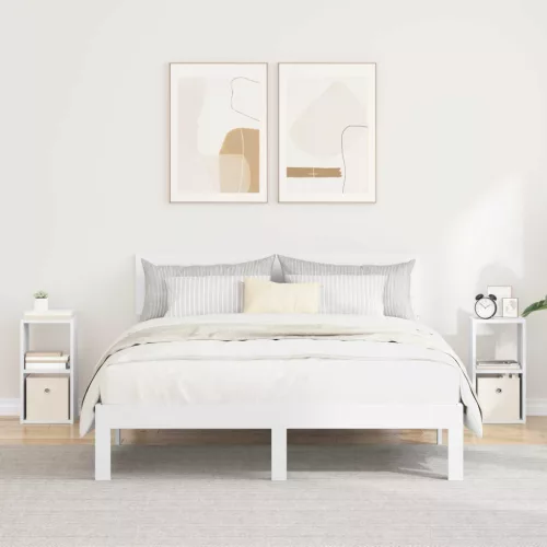 vidaXL Éjjeli asztal fiókkal 2 pcs Fehér 25,5 x 22 x 49,5 cm Faanyag