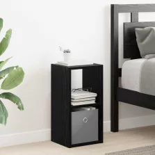   vidaXL Éjjeli asztal fiókkal Fekete tölgy 25,5 x 22 x 49,5 cm Faanyag