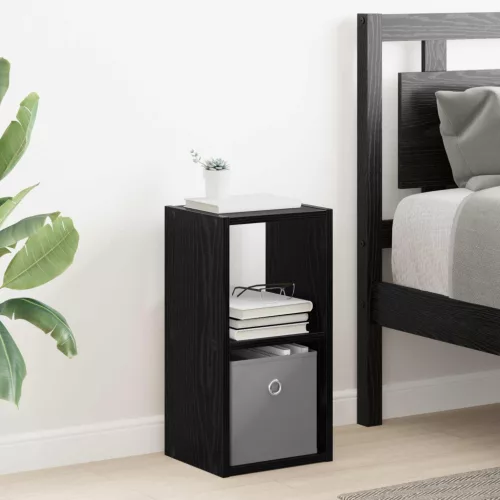 vidaXL Éjjeli asztal fiókkal Fekete tölgy 25,5 x 22 x 49,5 cm Faanyag