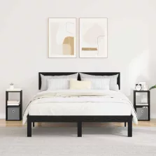   vidaXL Éjjeli asztal 2 pcs Fekete tölgy 25,5 x 22 x 49,5 cm Faanyag