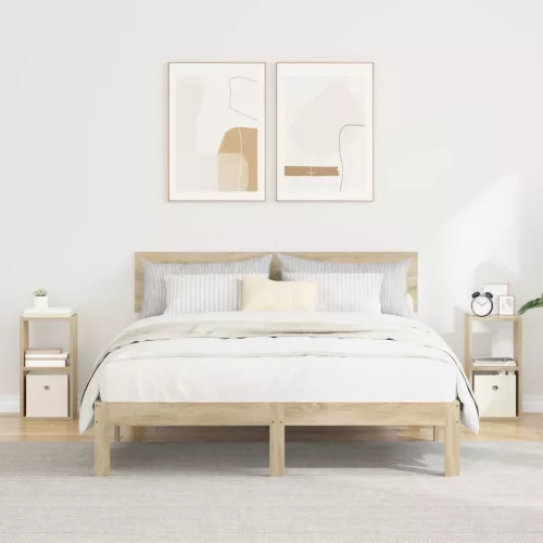 vidaXL Éjjeli asztal 2 pcs Sonoma tölgy 25,5 x 22 x 49,5 cm Faanyag