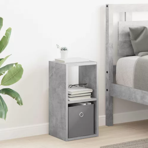 vidaXL Éjjeli asztal fiókkal Beton Szürke 25,5 x 22 x 49,5 cm Faanyag