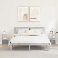   vidaXL Éjjeli asztal 2 pcs Beton Szürke 25,5 x 22 x 49,5 cm Faanyag