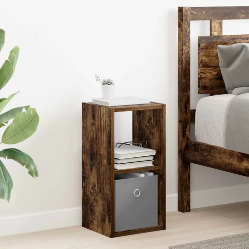 vidaXL Éjjeli asztal fiókkal Füstölt tölgy 25,5 x 22 x 49,5 cm Faanyag