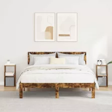   vidaXL Éjjeli asztal 2 pcs Füstölt tölgy 25,5 x 22 x 49,5 cm Faanyag