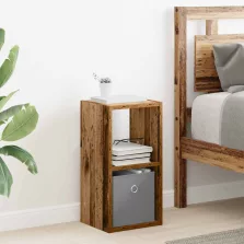   vidaXL Éjjeli asztal fiókkal Öreg fa 25,5 x 22 x 49,5 cm Faanyag