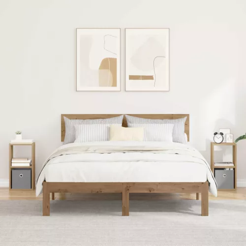 vidaXL Éjjeli asztal 2 pcs Artisan tölgy 25,5 x 22 x 49,5 cm Faanyag