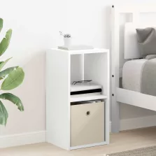   vidaXL Éjjeli asztal fiókkal Fehér 30,5 x 27 x 59,5 cm Faanyag