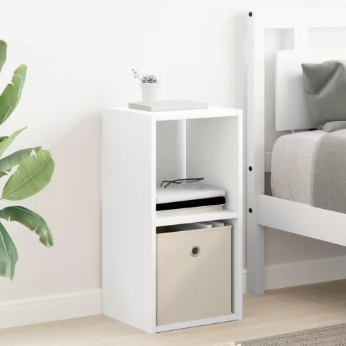 vidaXL Éjjeli asztal fiókkal Fehér 30,5 x 27 x 59,5 cm Faanyag