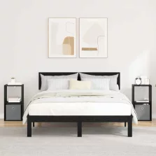   vidaXL Éjjeli asztal 2 pcs Fekete tölgy 30,5 x 27 x 59,5 cm Faanyag