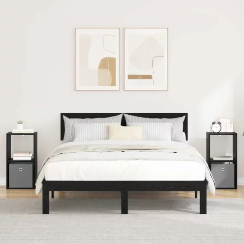 vidaXL Éjjeli asztal 2 pcs Fekete tölgy 30,5 x 27 x 59,5 cm Faanyag