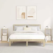   vidaXL Éjjeli asztal 2 pcs Sonoma tölgy 30,5 x 27 x 59,5 cm Faanyag