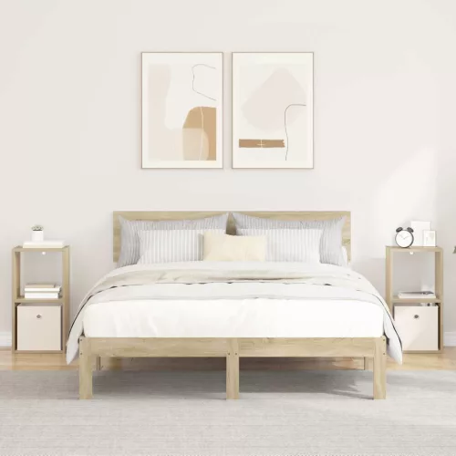 vidaXL Éjjeli asztal 2 pcs Sonoma tölgy 30,5 x 27 x 59,5 cm Faanyag