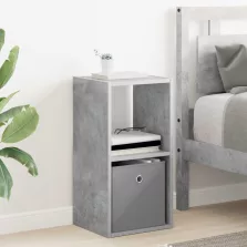   vidaXL Éjjeli asztal fiókkal Beton Szürke 30,5 x 27 x 59,5 cm Faanyag