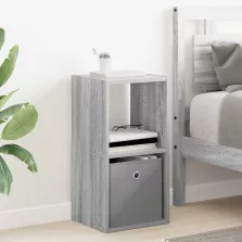   vidaXL Éjjeli asztal fiókkal Szürke Sonoma 30,5 x 27 x 59,5 cm Faanyag