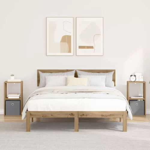 vidaXL Éjjeli asztal 2 pcs Artisan tölgy 30,5 x 27 x 59,5 cm Faanyag