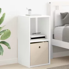   vidaXL Éjjeli asztal fiókkal Fehér 35 x 32 x 68,5 cm Faanyag