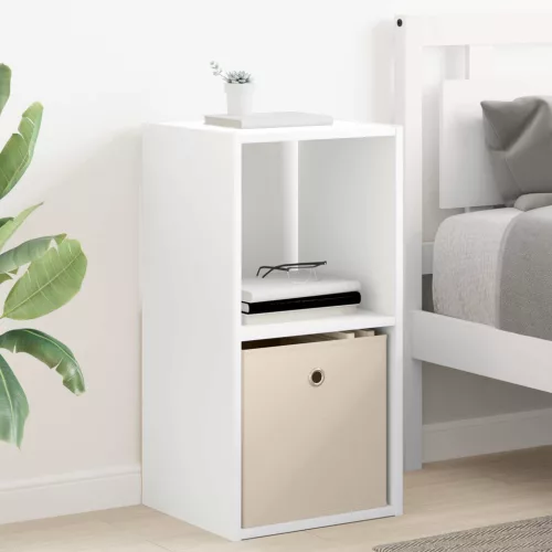 vidaXL Éjjeli asztal fiókkal Fehér 35 x 32 x 68,5 cm Faanyag