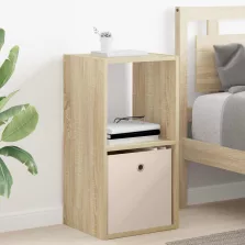   vidaXL Éjjeli asztal fiókkal Sonoma tölgy 35 x 32 x 68,5 cm Faanyag
