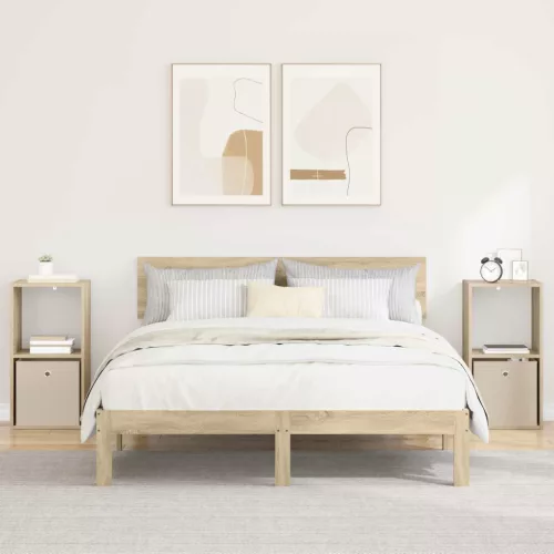 vidaXL Éjjeli asztal 2 pcs Sonoma tölgy 35 x 32 x 68,5 cm Faanyag