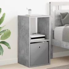   vidaXL Éjjeli asztal fiókkal Beton Szürke 35 x 32 x 68,5 cm Faanyag