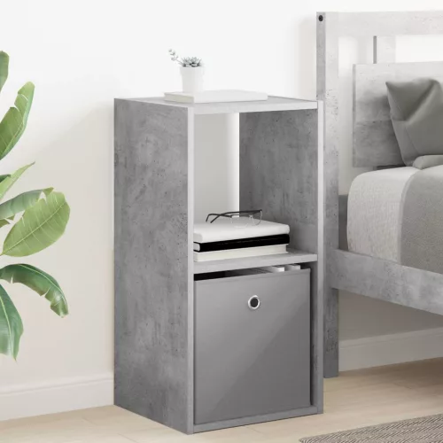 vidaXL Éjjeli asztal fiókkal Beton Szürke 35 x 32 x 68,5 cm Faanyag