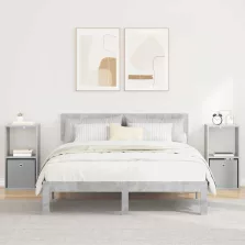   vidaXL Éjjeli asztal 2 pcs Beton Szürke 35 x 32 x 68,5 cm Faanyag