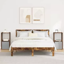   vidaXL Éjjeli asztal 2 pcs Füstölt tölgy 35 x 32 x 68,5 cm Faanyag