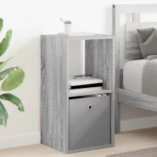   vidaXL Éjjeli asztal fiókkal Szürke Sonoma 35 x 32 x 68,5 cm Faanyag