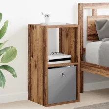   vidaXL Éjjeli asztal fiókkal Öreg fa 35 x 32 x 68,5 cm Faanyag