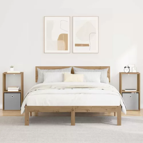 vidaXL Éjjeli asztal 2 pcs Artisan tölgy 35 x 32 x 68,5 cm Faanyag