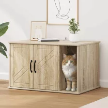 vidaXL Macska Ház Sonoma 85 x 55 x 50 cm Faanyag