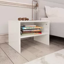   vidaXL magasfényű fehér szerelt fa éjjeliszekrény 40 x 30 x 30 cm