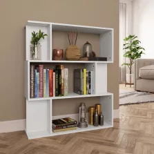   vidaXL fehér szerelt fa könyvszekrény/térelválasztó 80 x 24 x 96 cm