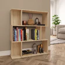  vidaXL sonoma tölgy szerelt fa könyvszekrény/térelválasztó 80x24x96 cm