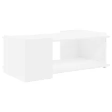 vidaXL Dohányzóasztal Fehér 90 x 50 x 33 cm Szerelt Fa