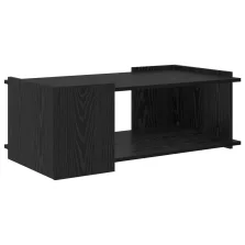   vidaXL Dohányzóasztal Fekete Tölgy 90 x 50 x 33 cm Szerelt Fa